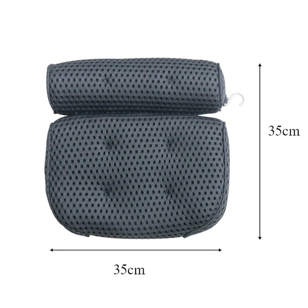 Perna de baie pentru cada, cu 6 ventuze de prindere, 4D Air Mesh Technology Gri, 35 x 35 cm (5)