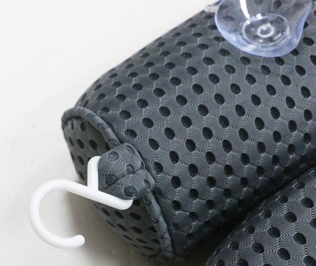 Perna de baie pentru cada, cu 6 ventuze de prindere, 4D Air Mesh Technology Gri, 35 x 35 cm (2)