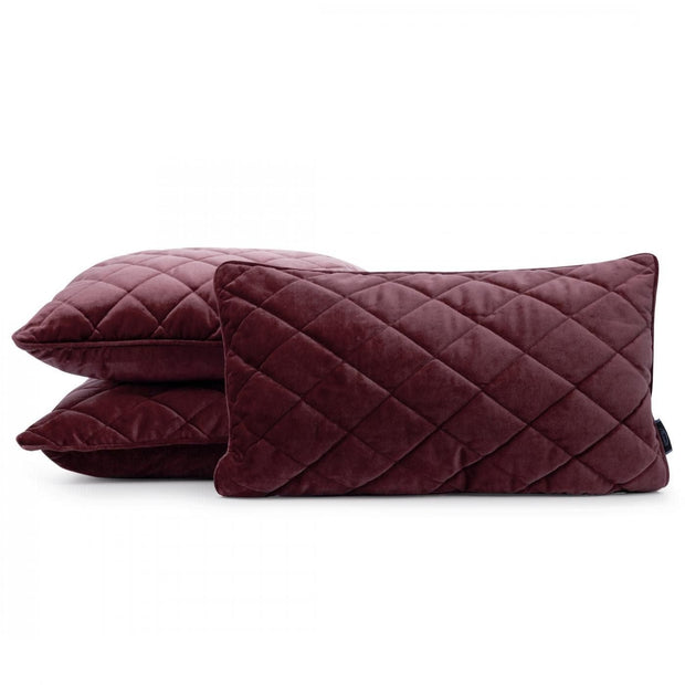 Perna decorativa cu husa detasabila, Velvet Burgundy, 30 x 50 cm (2)