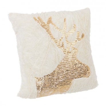 Perna decorativa pentru Craciun Blitzen L Crem / Auriu, 45 x 45 cm (1)