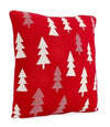 Perna decorativa pentru Craciun Gleam Shiny Alb / Rosu, 45 x 45 cm (1)
