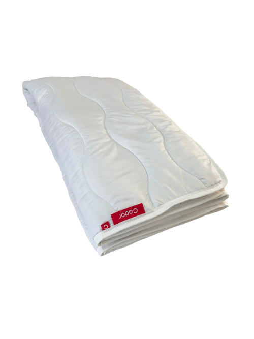 Cadar Pilota Vara, umplutura fibra de poliester si fibra naturala din lana 200 g/mp, tesatura microfibra, Melis Alb