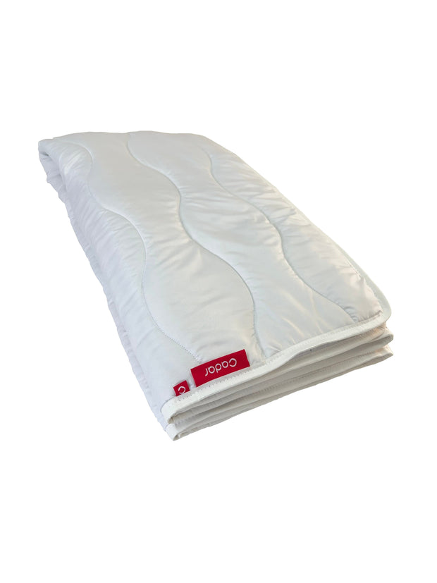 Cadar Pilota Vara, umplutura fibra de poliester si fibra naturala din lana 200 g/mp, tesatura microfibra, Melis Alb