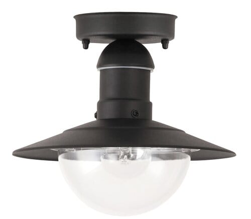Plafoniera exterior Oslo 8716 Negru / Transparent