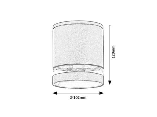 Plafoniera exterior Zombor 7817 Antracit / Transparent (2)