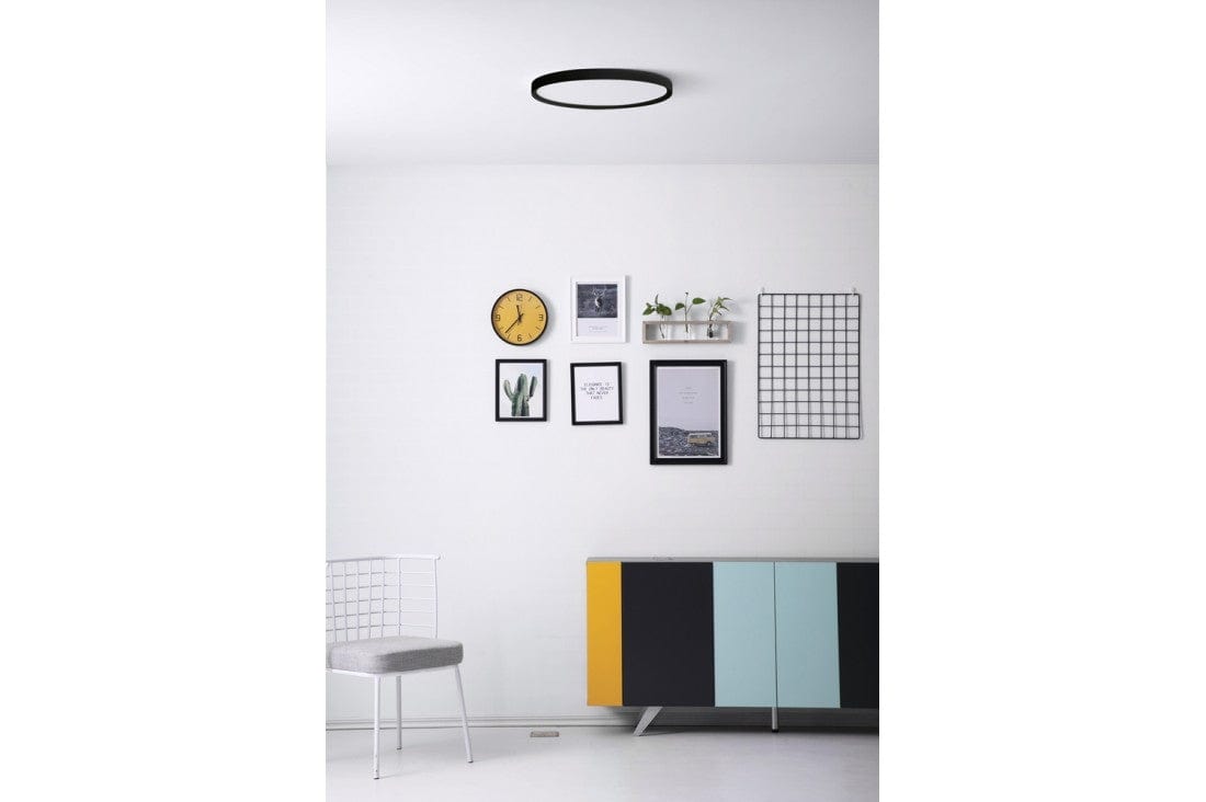 BFSummer Plafoniera Thin Smart WiFi Round Negru, AZ3432