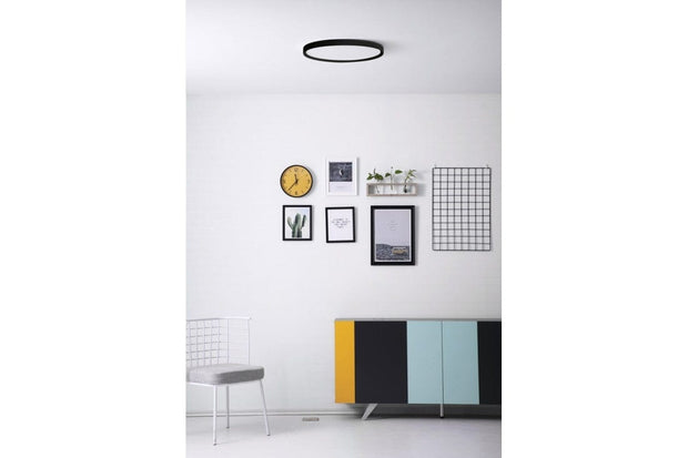 BFSummer Plafoniera Thin Smart WiFi Round Negru, AZ3432