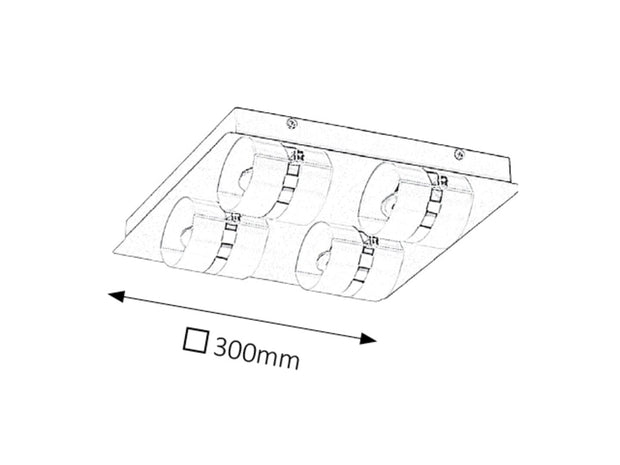 Plafoniera Tony 5492 Alb / Crom (4)