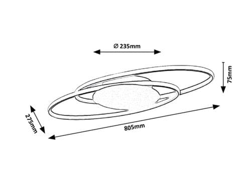Plafoniera Vesta 3331 Negru / Alb (2)