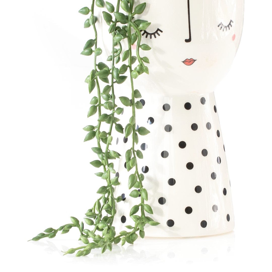 Decoking Planta artificiala in ghiveci, Facy Alb / Verde, H35 cm