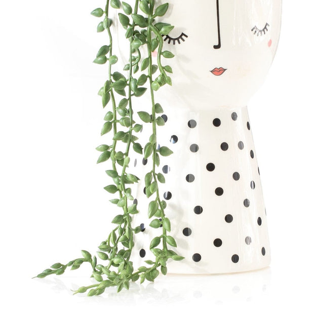 Decoking Planta artificiala in ghiveci, Facy Alb / Verde, H35 cm