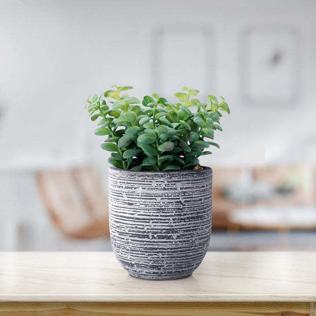 Decoking Planta artificiala in ghiveci, Greeny Grafit / Verde, H26,5 cm