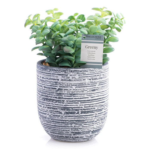 Planta artificiala in ghiveci, Greeny Grafit / Verde, H26,5 cm