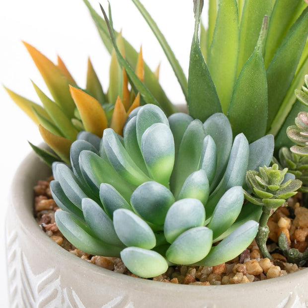 Decoking Planta artificiala in ghiveci, Herbi Bej / Verde, H26 cm