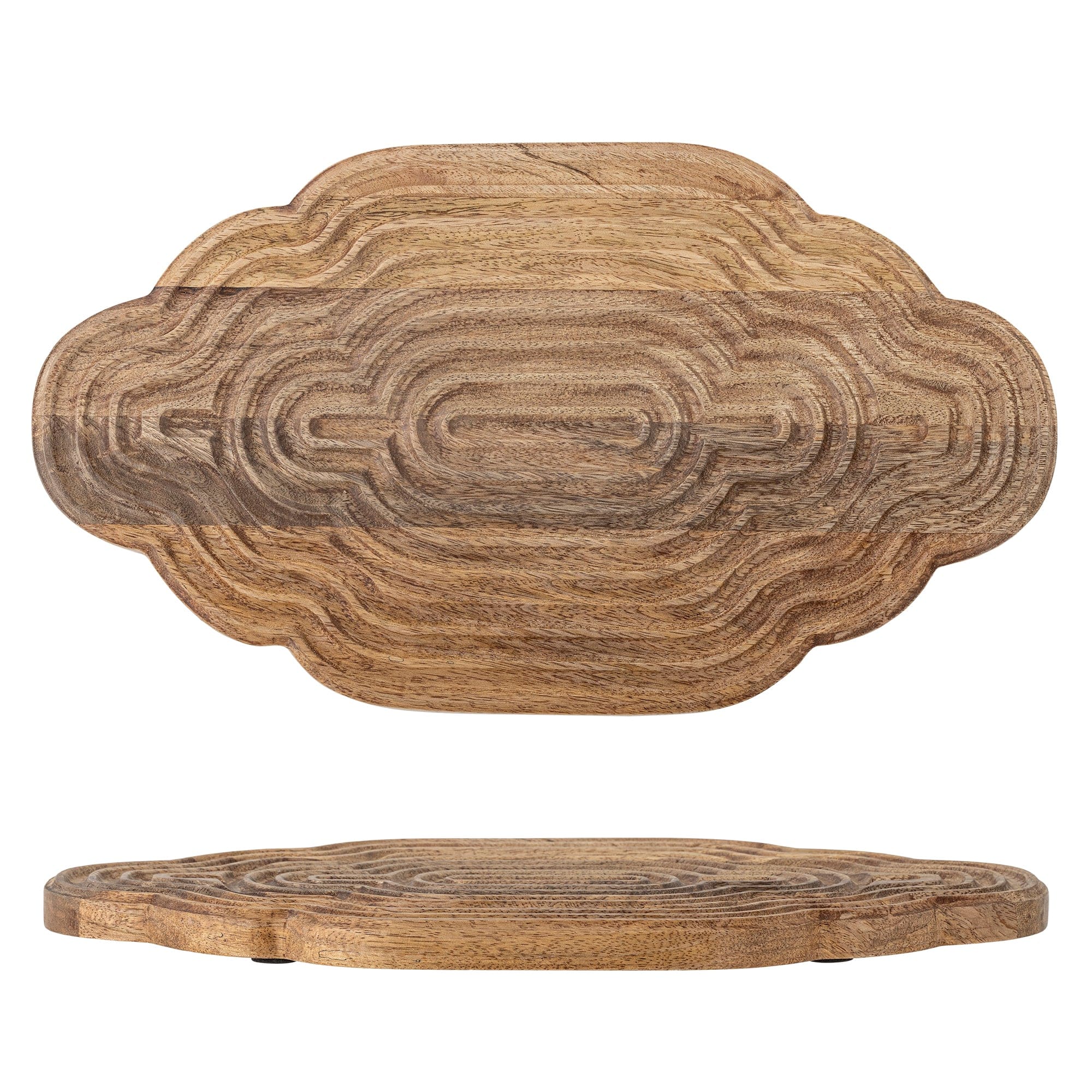 Bloomingville Platou servire din lemn de mango, Heva Natural, L40,5xl23xH2 cm