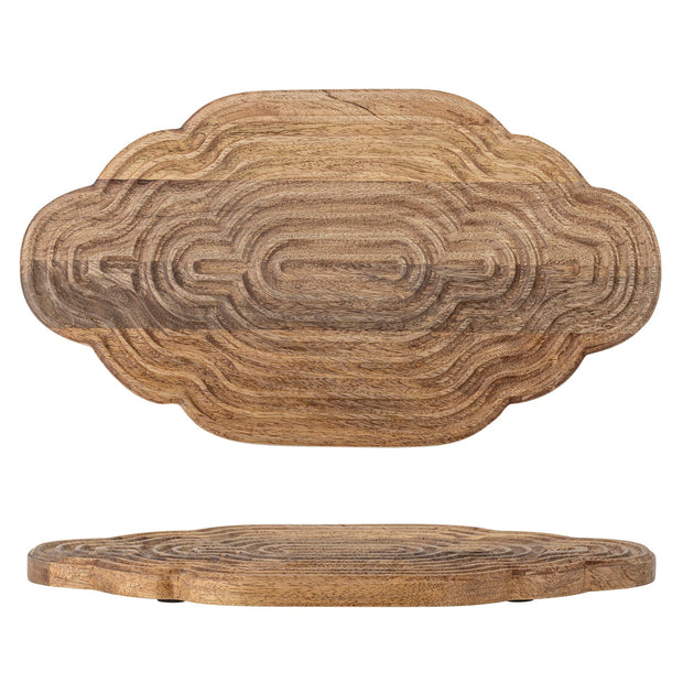 Bloomingville Platou servire din lemn de mango, Heva Natural, L40,5xl23xH2 cm