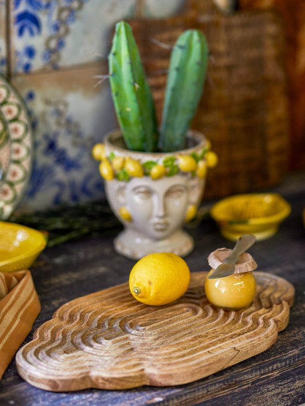 Bloomingville Platou servire din lemn de mango, Heva Natural, L40,5xl23xH2 cm