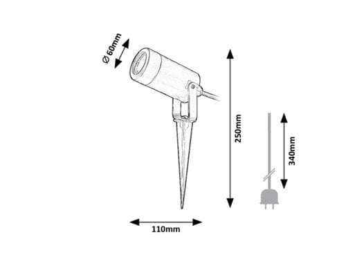 Proiector Krobia 7814 Negru / Transparent (2)