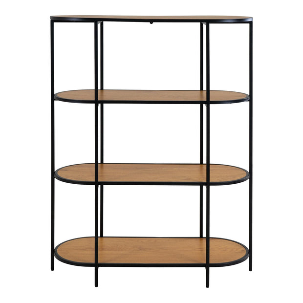 Raft din pal si metal, Vita Natural / Negru, l51xA36xH170 cm (2)