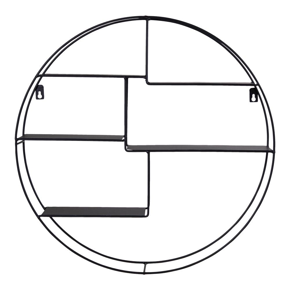 Raft suspendat din metal, Genk Negru, l35xA15xH60 cm (3)