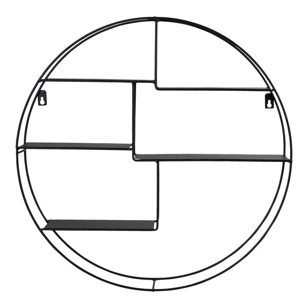 Raft suspendat din metal, Genk Negru, l35xA15xH60 cm (3)