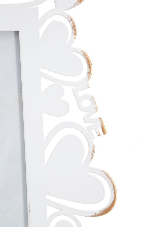Rama foto decorativa din metal, Glamy Alb / Auriu, 25 x 27,7 cm (3)