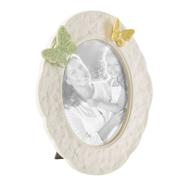 BFSummer Rama foto decorativa din portelan Hoop Crem, 16 x 20 cm