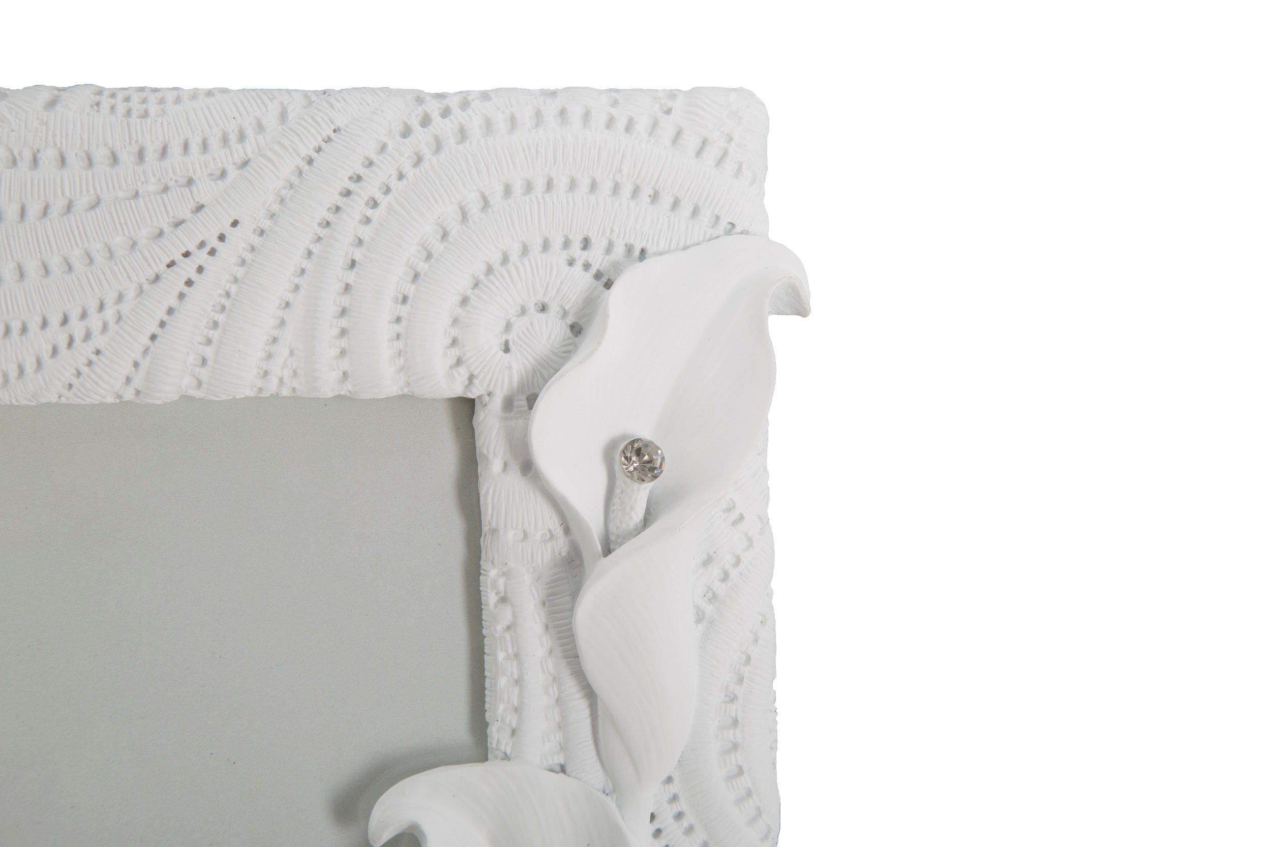 BFSummer Rama foto decorativa din rasina Shiny Bouquet Alb, 28,3 x 31,5 cm