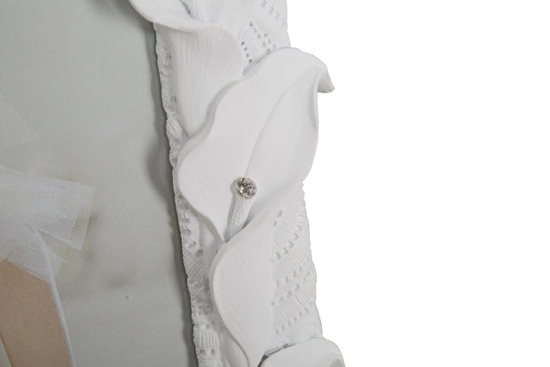 BFSummer Rama foto decorativa din rasina Shiny Bouquet Alb, 28,3 x 31,5 cm