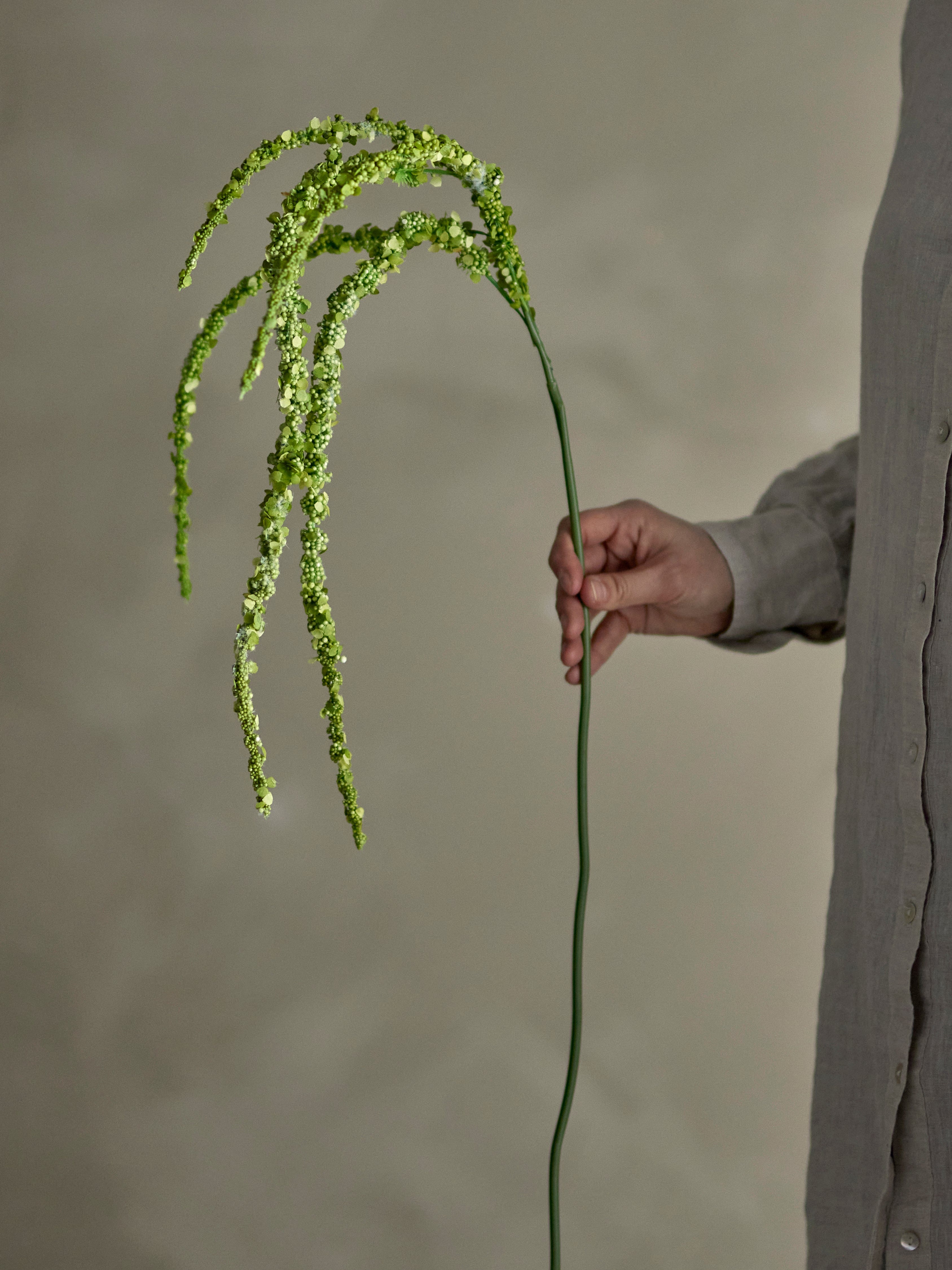 Ramura decorativa artificiala, Foxtail Verde, H107 cm (2)
