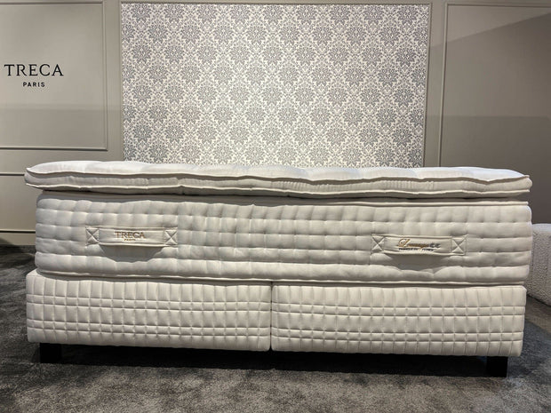 TRECA Saltea Couture Louange, 33 cm Grosime cu Rama de Pat si Topper H 10 cm inclus, 200 x 180 cm, Tréca Paris