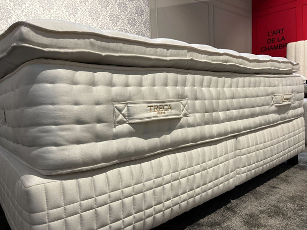 TRECA Saltea Couture Louange, 33 cm Grosime cu Rama de Pat si Topper H 10 cm inclus, 200 x 180 cm, Tréca Paris