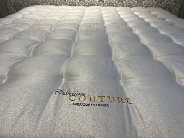 TRECA Saltea Couture Louange, 33 cm Grosime cu Rama de Pat si Topper H 10 cm inclus, 200 x 180 cm, Tréca Paris