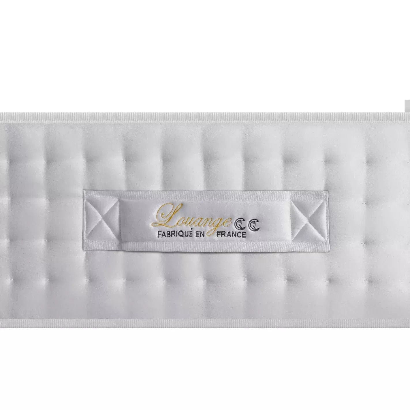 TRECA Saltea Couture Louange, 33 cm Grosime cu Rama de Pat si Topper H 10 cm inclus, 200 x 180 cm, Tréca Paris