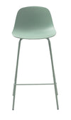 Unique Furniture A/S Scaun de bar din plastic si picioare metalice, Whitby Verde, l78xA57xH93 cm