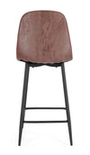 Scaun de bar tapitat cu piele ecologica, Irelia Maro, l46xA39xH92 cm (4)