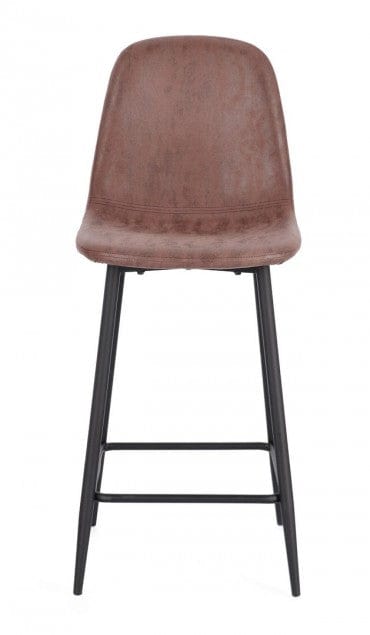 Scaun de bar tapitat cu piele ecologica, Irelia Maro, l46xA39xH92 cm (11)