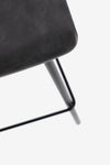 Scaun de bar tapitat cu piele ecologica si picioare metalice, Kyra Antracit, l38xA44,5xH93 cm (7)