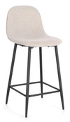 Scaun de bar tapitat cu stofa, Irelia Bej / Negru, l46xA39xH92 cm (9)