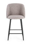 Scaun de bar tapitat cu stofa, Queen Gri / Negru, l53xA59xH97 cm (3)