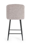 Scaun de bar tapitat cu stofa, Queen Gri / Negru, l53xA59xH97 cm (4)