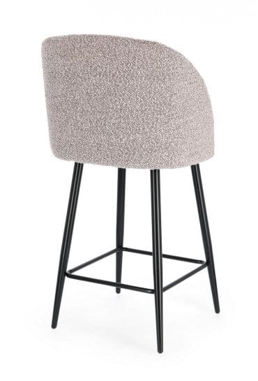 Scaun de bar tapitat cu stofa, Queen Gri / Negru, l53xA59xH97 cm (9)