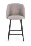 Scaun de bar tapitat cu stofa, Queen Gri / Negru, l53xA59xH97 cm (11)