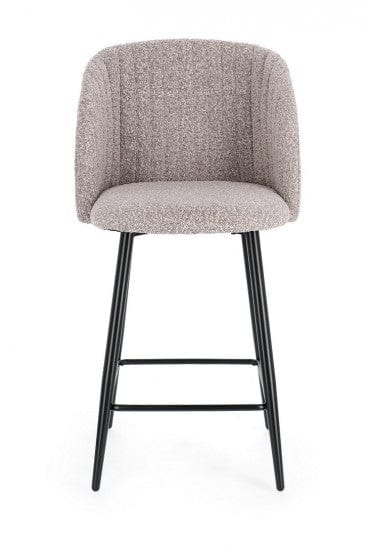 Scaun de bar tapitat cu stofa, Queen Gri / Negru, l53xA59xH97 cm (11)