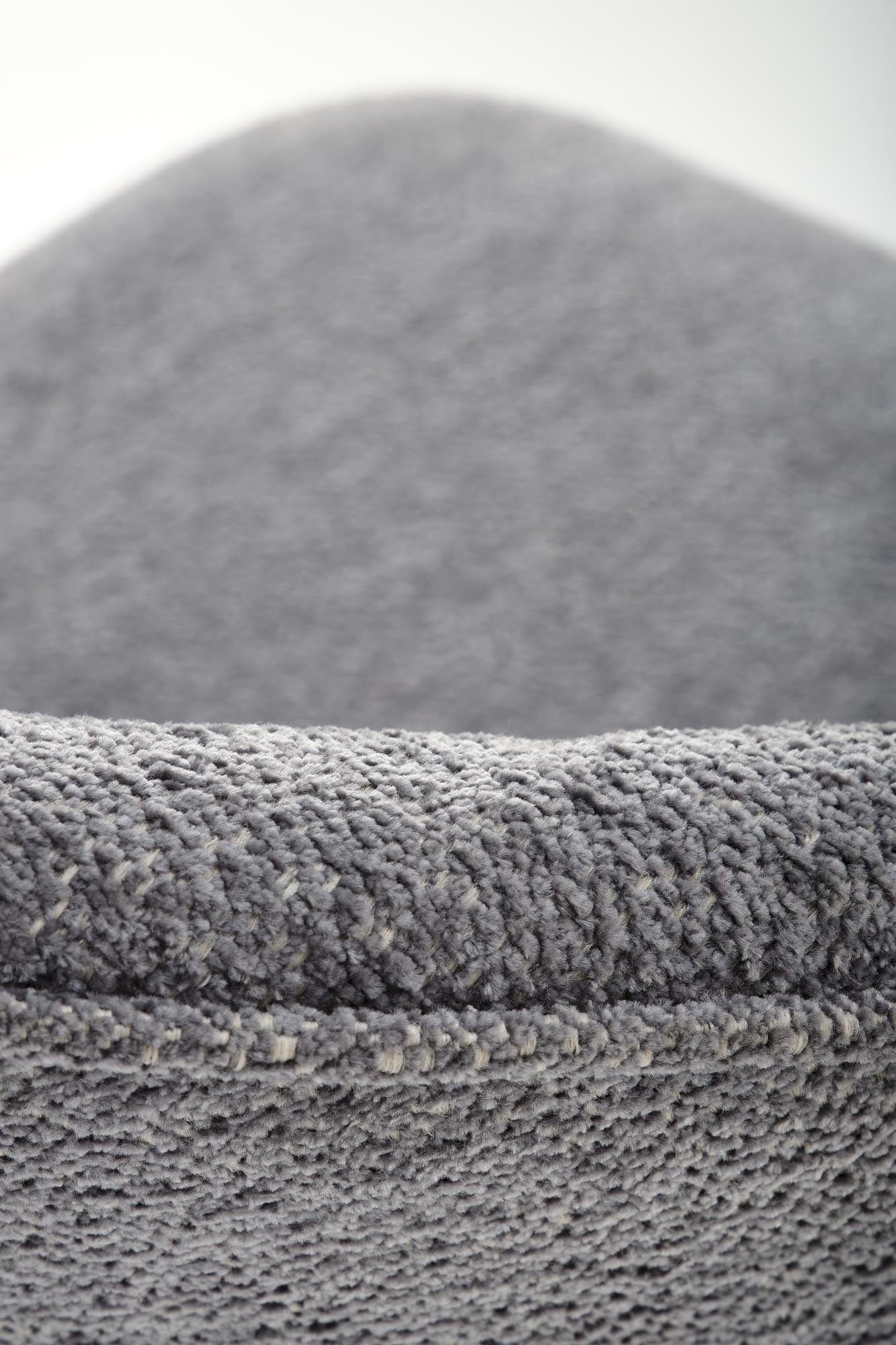 Scaun de bar tapitat cu stofa si picioare metalice, H116 Gri / Auriu, l50xA59xH101 cm (1)