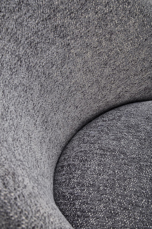 Scaun de bar tapitat cu stofa si picioare metalice, H116 Gri / Auriu, l50xA59xH101 cm (3)