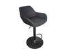 Unique Furniture A/S Scaun de bar tapitat cu stofa si picioare metalice, Nolan Gri Inchis / Negru, l67xA57xH88,5-103,5 cm