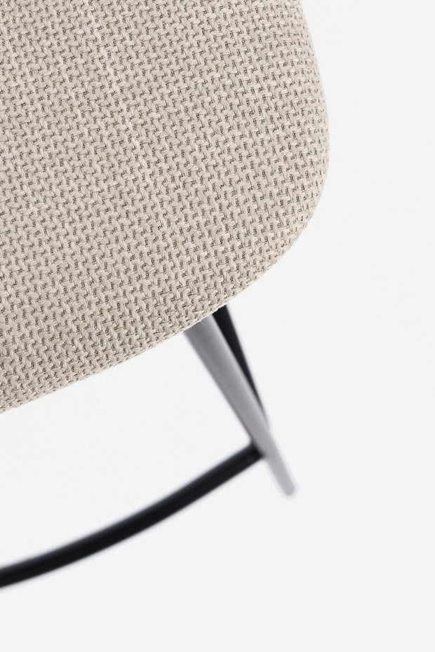 Scaun de bar tapitat cu stofa, Sienna Bej, l43,5xA52,5xH93,5 cm (7)