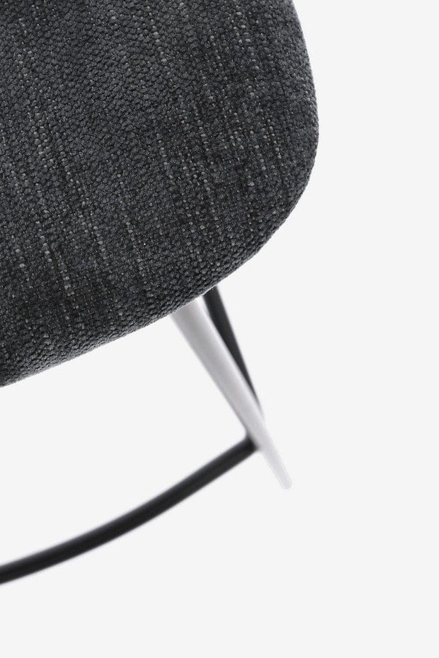 Scaun de bar tapitat cu stofa, Sienna Gri Inchis, l43,5xA52,5xH93,5 cm (7)