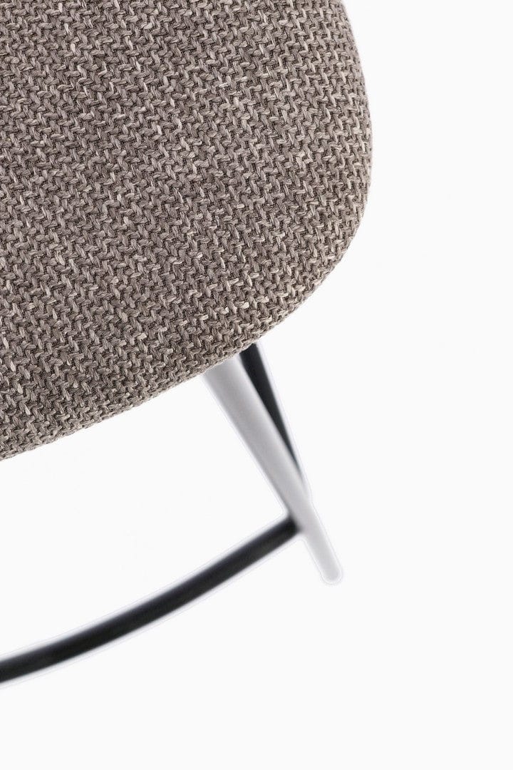 Scaun de bar tapitat cu stofa, Sienna Gri, l43,5xA52,5xH93,5 cm (7)